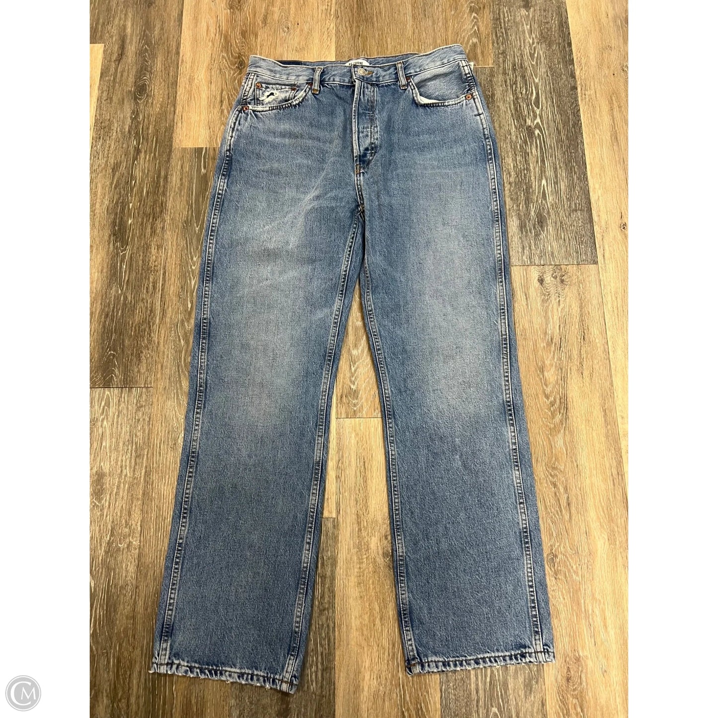 Jeans Straight By Re/Done In Blue Denim, Size: 12