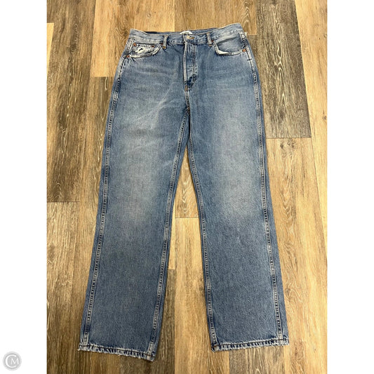 Jeans Straight By Re/Done In Blue Denim, Size: 12