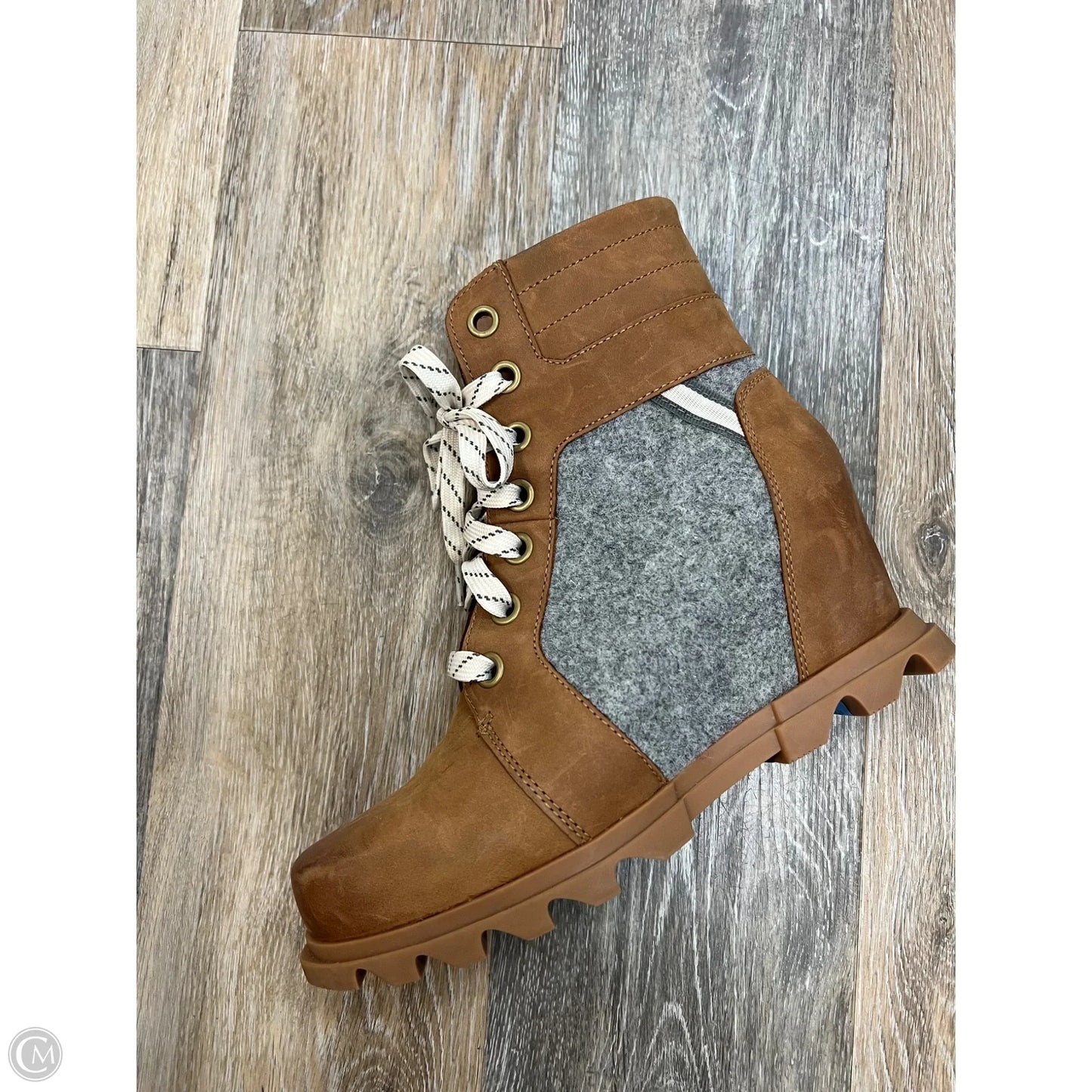 Boots Ankle Heels By Sorel In Brown, Size: 9