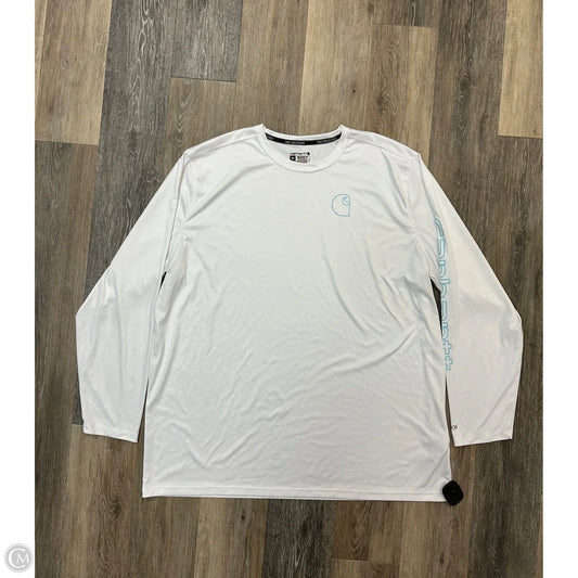 -Top Long Sleeve By Carhartt In White, Size: 3x