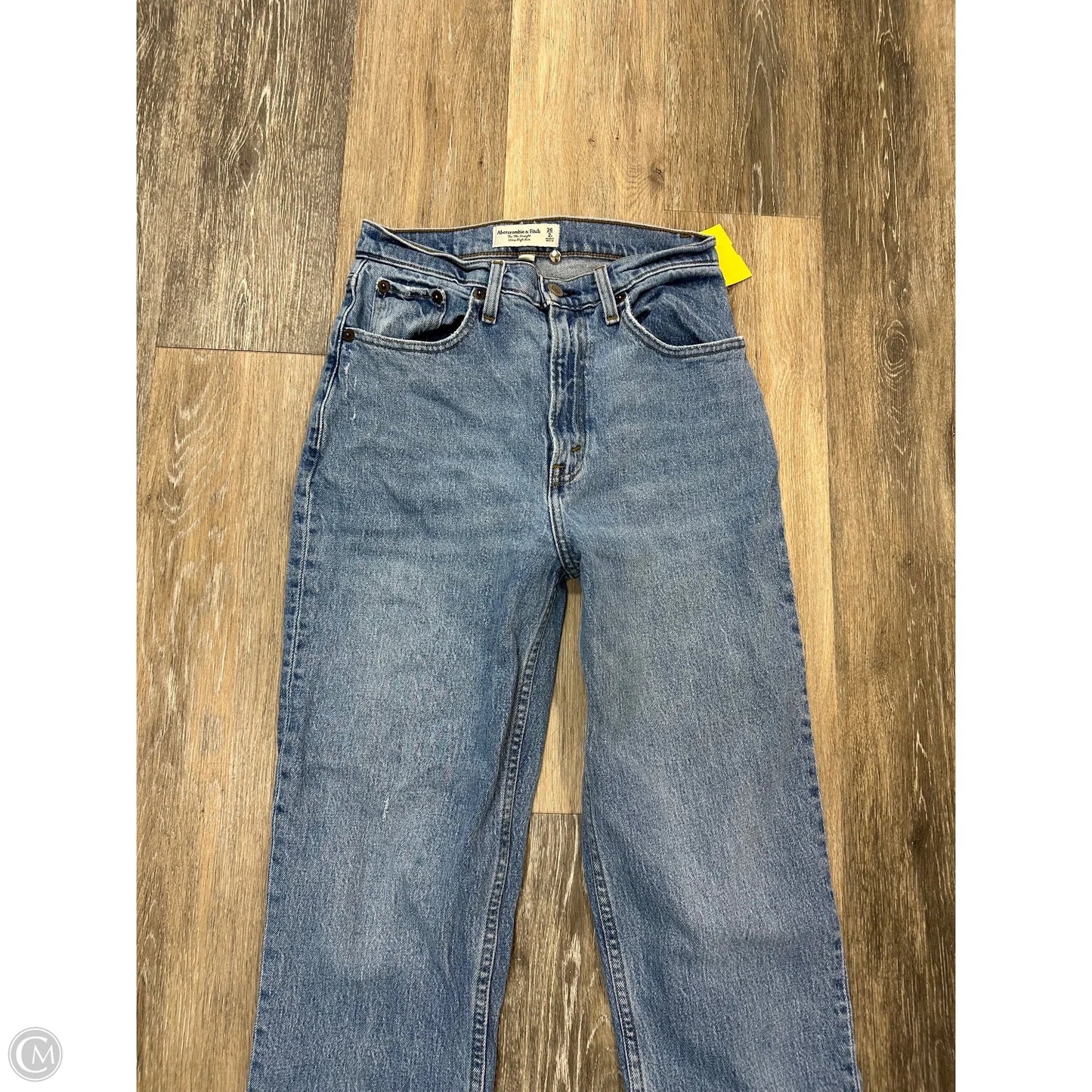 Jeans Straight By Abercrombie And Fitch In Blue Denim, Size: 2