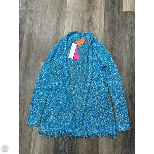 Sweater Cardigan Designer By Lilly Pulitzer In Blue, Size: S