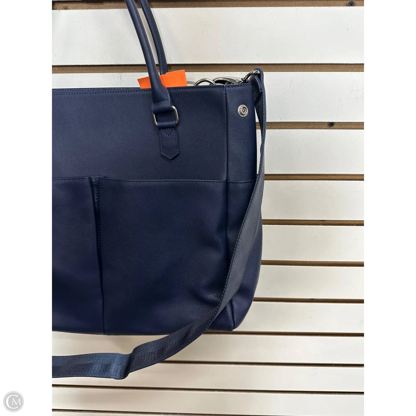 Handbag Leather By Levenger, Size: Large