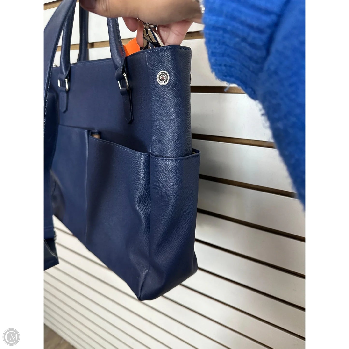 Handbag Leather By Levenger, Size: Large