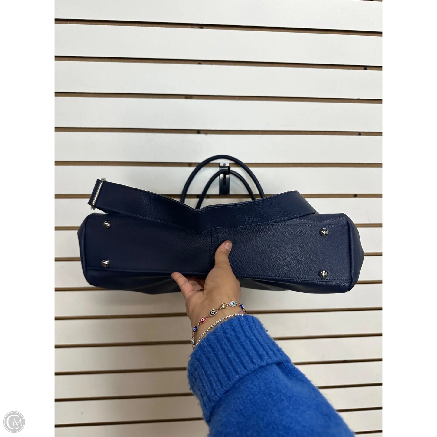 Handbag Leather By Levenger, Size: Large