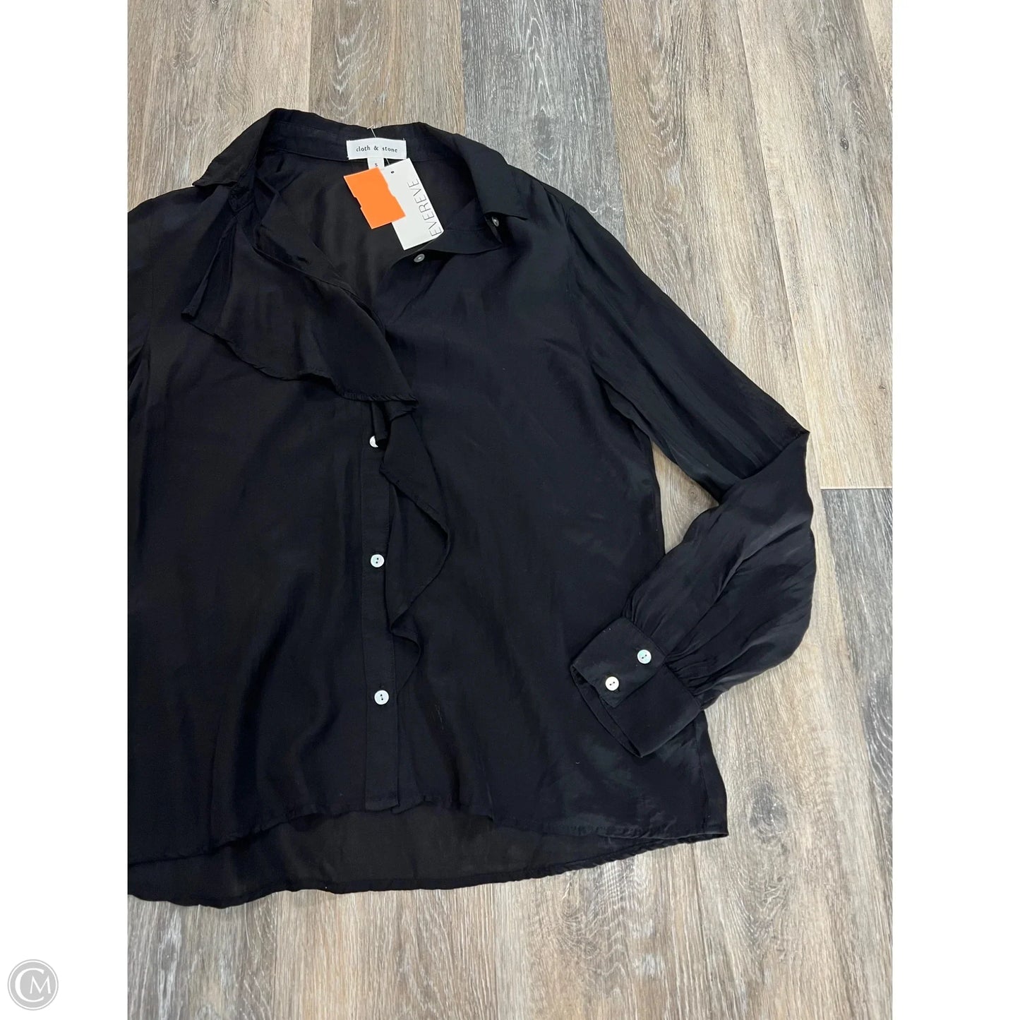 Blouse Long Sleeve By Cloth & Stone In Black, Size: S