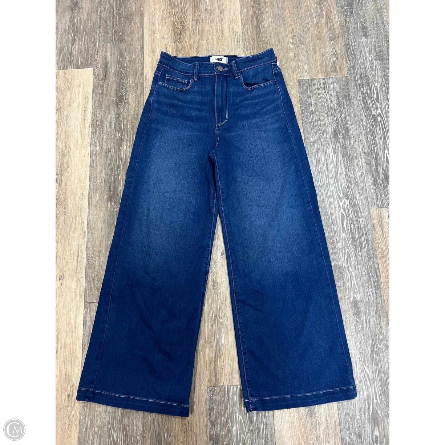 Jeans Wide Leg By Paige In Blue Denim, Size: 4