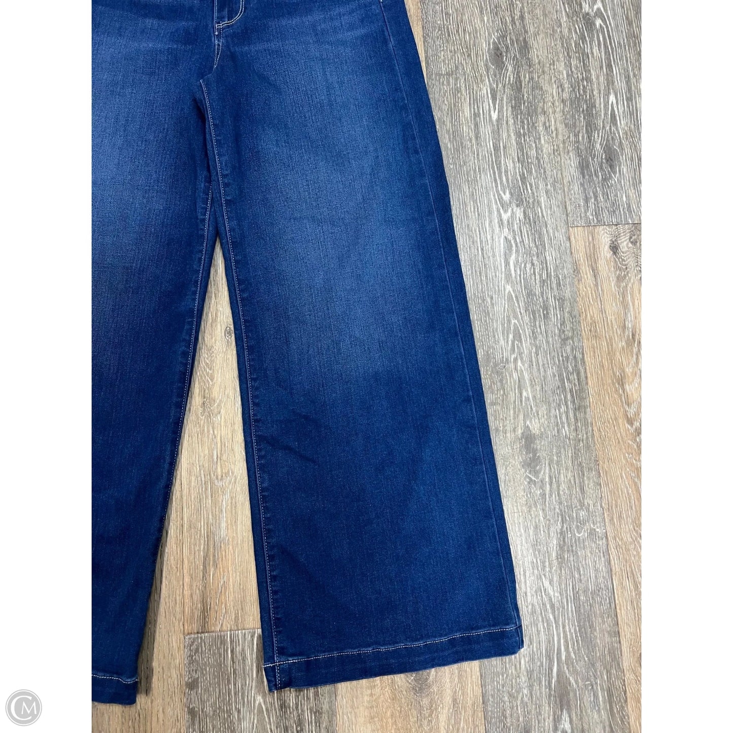 Jeans Wide Leg By Paige In Blue Denim, Size: 4
