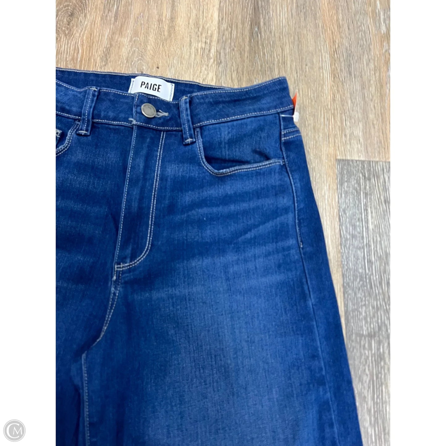 Jeans Wide Leg By Paige In Blue Denim, Size: 4