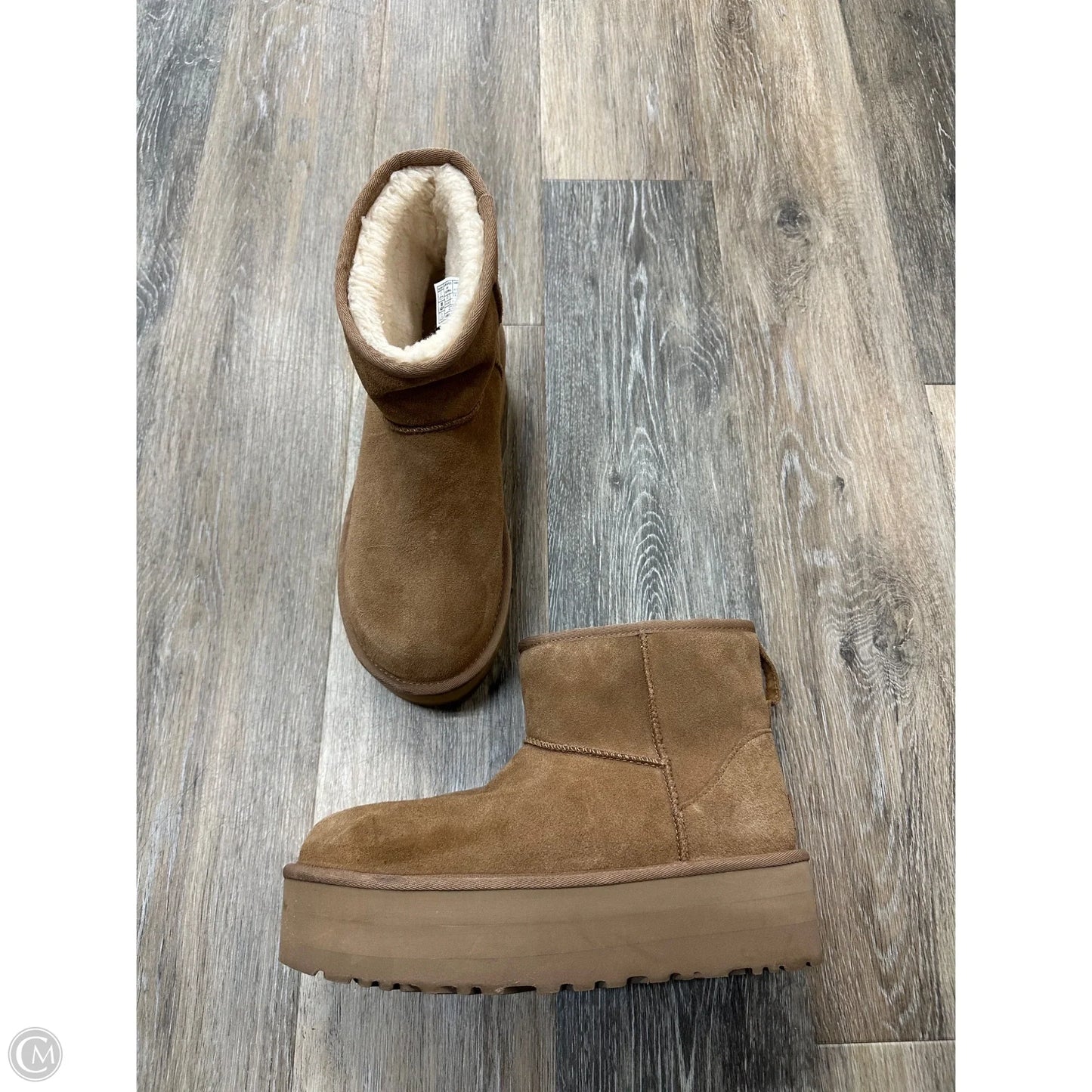 Boots Designer By Ugg In Brown, Size: 10