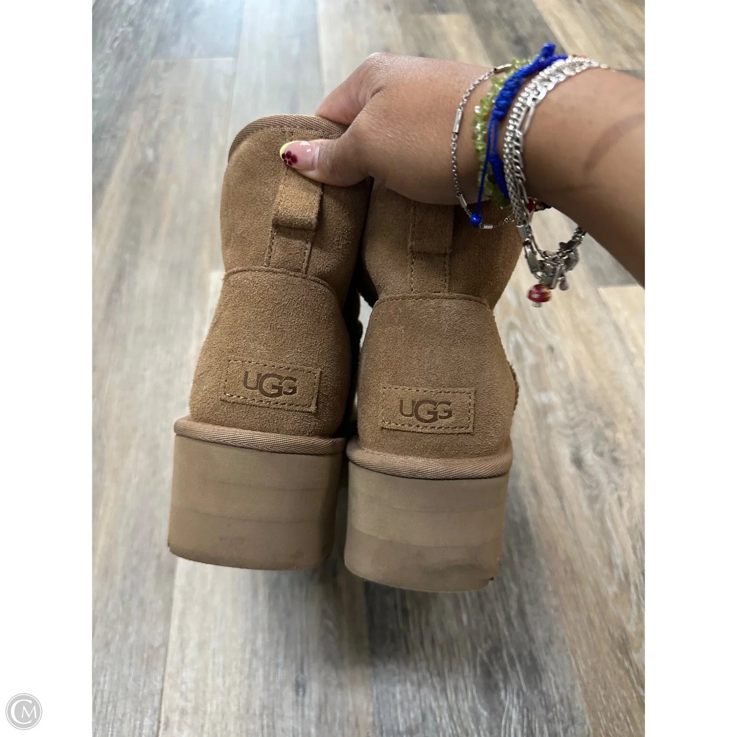 Boots Designer By Ugg In Brown, Size: 10