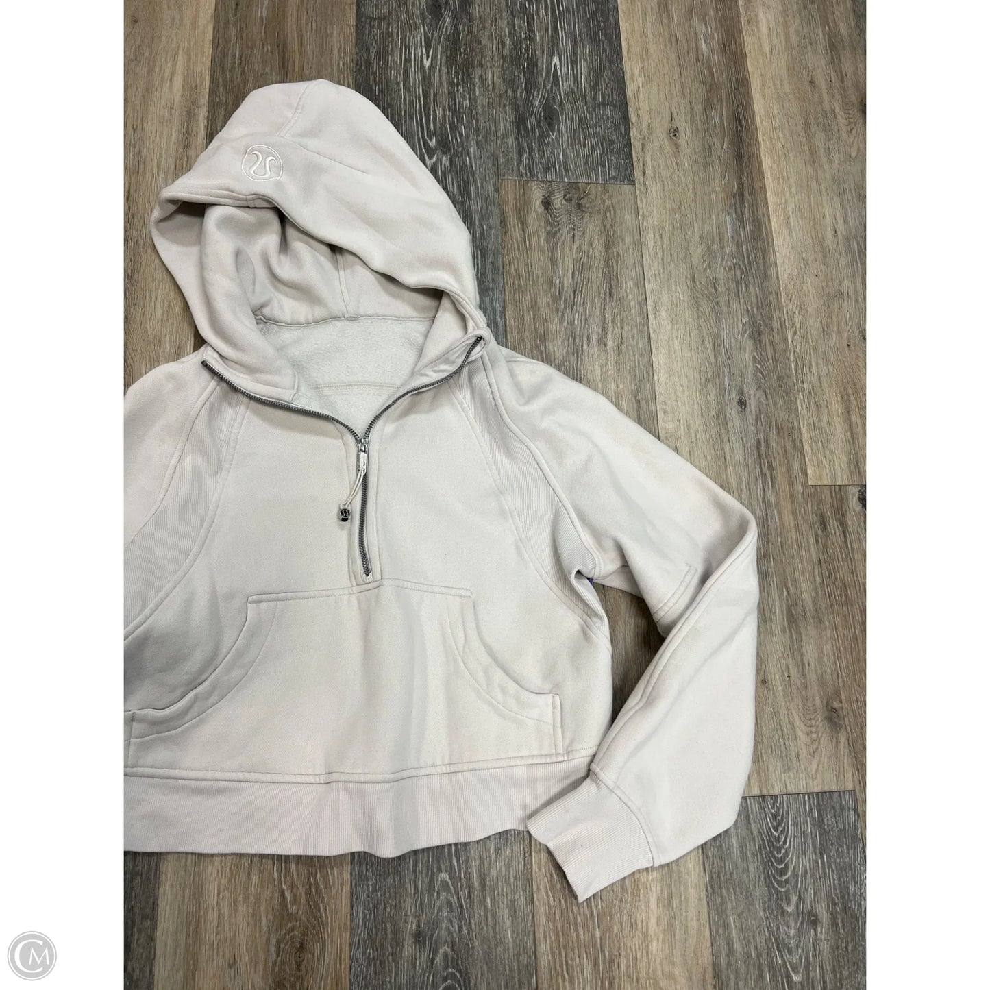 Athletic Sweatshirt Hoodie By Lululemon In Tan, Size: S
