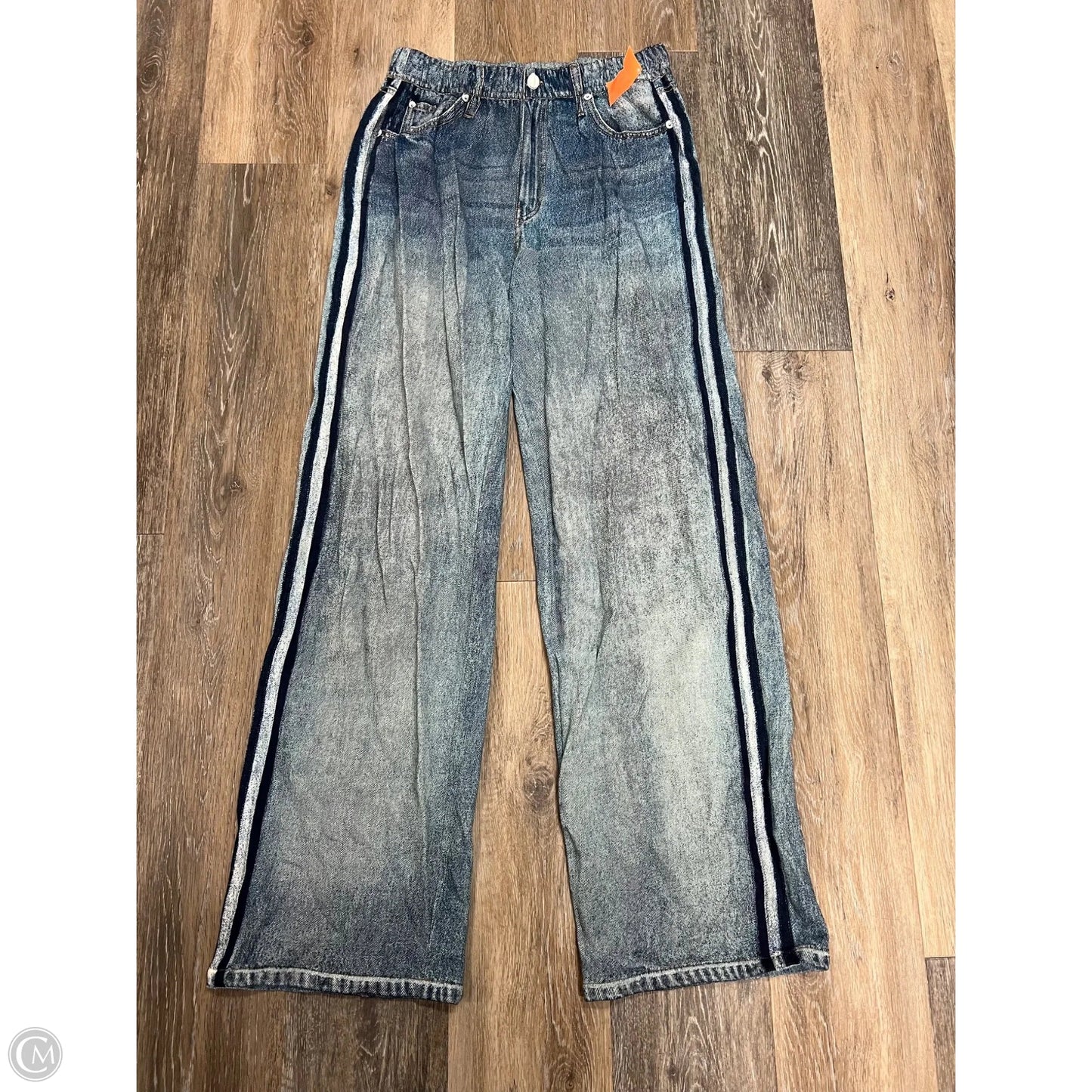 Jeans Straight By Elan In Blue Denim, Size: S