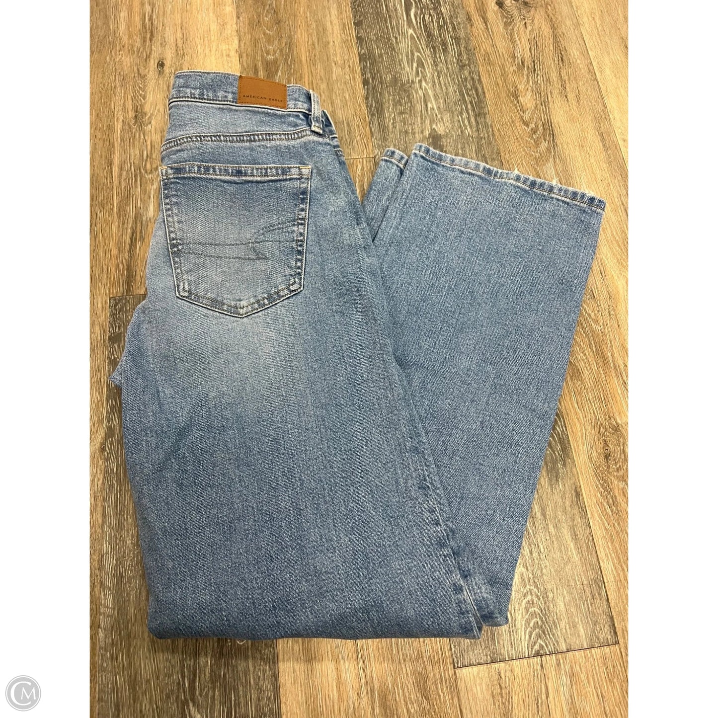 Jeans Wide Leg By American Eagle In Blue Denim, Size: 4l