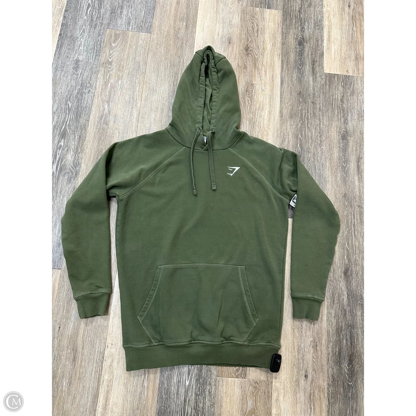 Athletic Sweatshirt Hoodie By Gym Shark In Green, Size: Xs