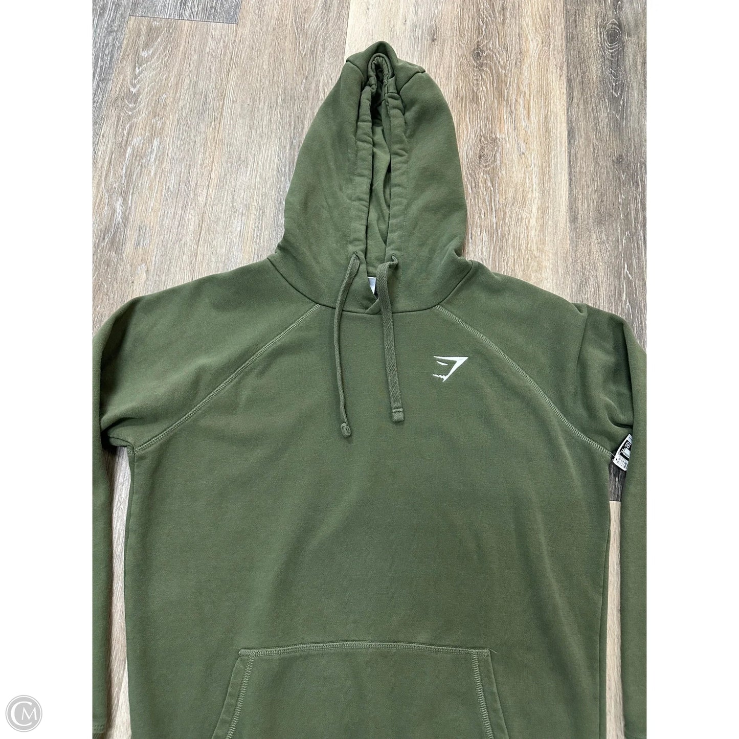 Athletic Sweatshirt Hoodie By Gym Shark In Green, Size: Xs