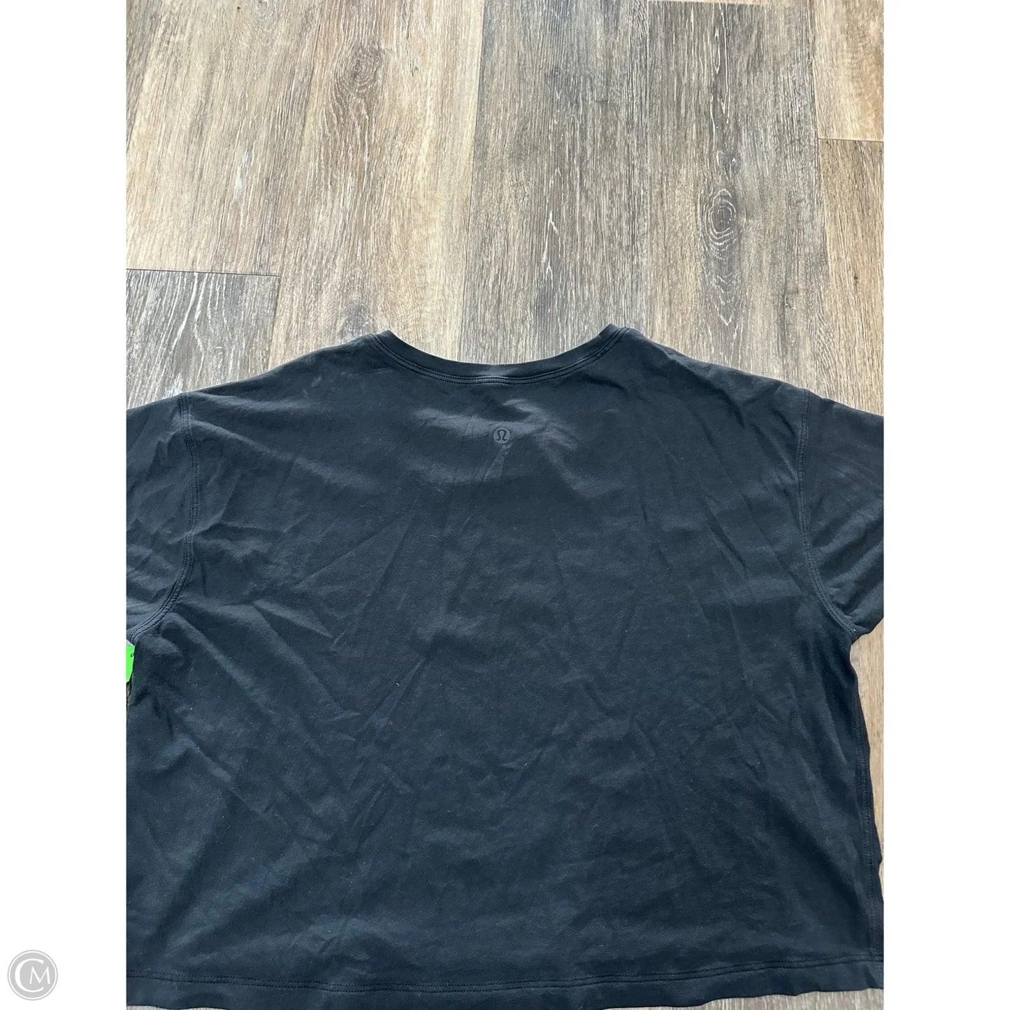 Athletic Top Short Sleeve By Lululemon In Black, Size: M