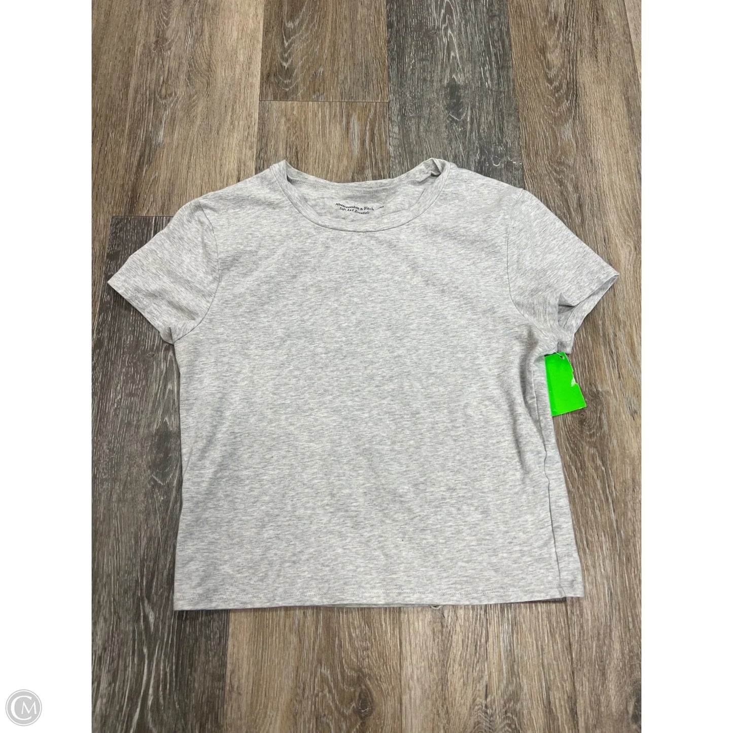 Top Short Sleeve By Abercrombie And Fitch In Grey, Size: M