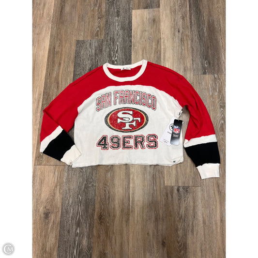 Top Long Sleeve By ‘47 NFL In Red & White, Size: S