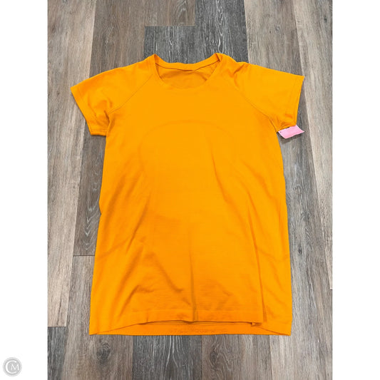 Athletic Top Short Sleeve By Lululemon In Yellow, Size: 14