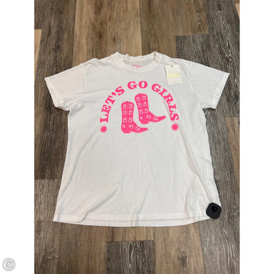 Top Short Sleeve By Mumu In White, Size: Xs