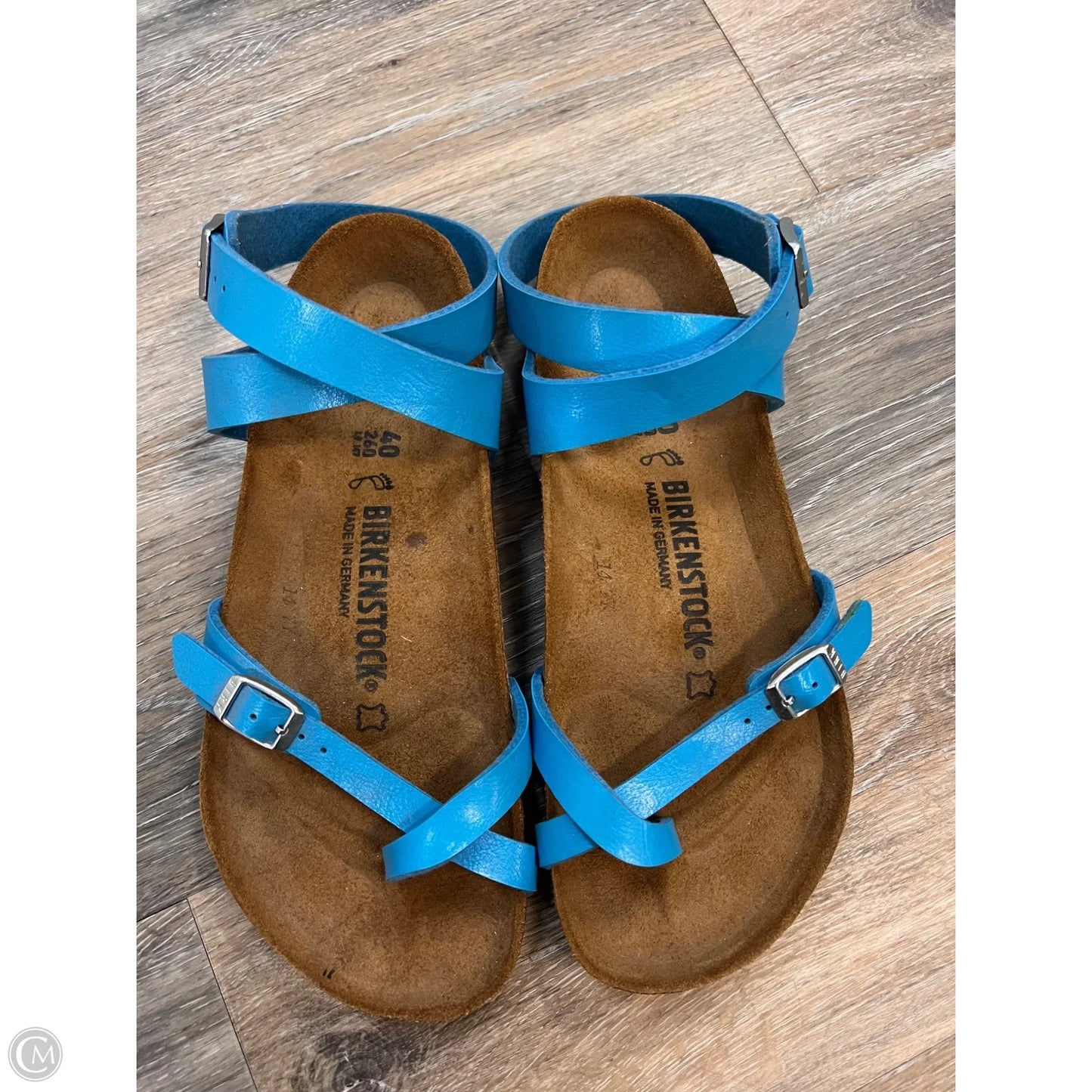 Sandals Flats By Birkenstock In Blue, Size: 9
