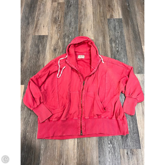 Athletic Sweatshirt Hoodie By We The Free In Red, Size: L