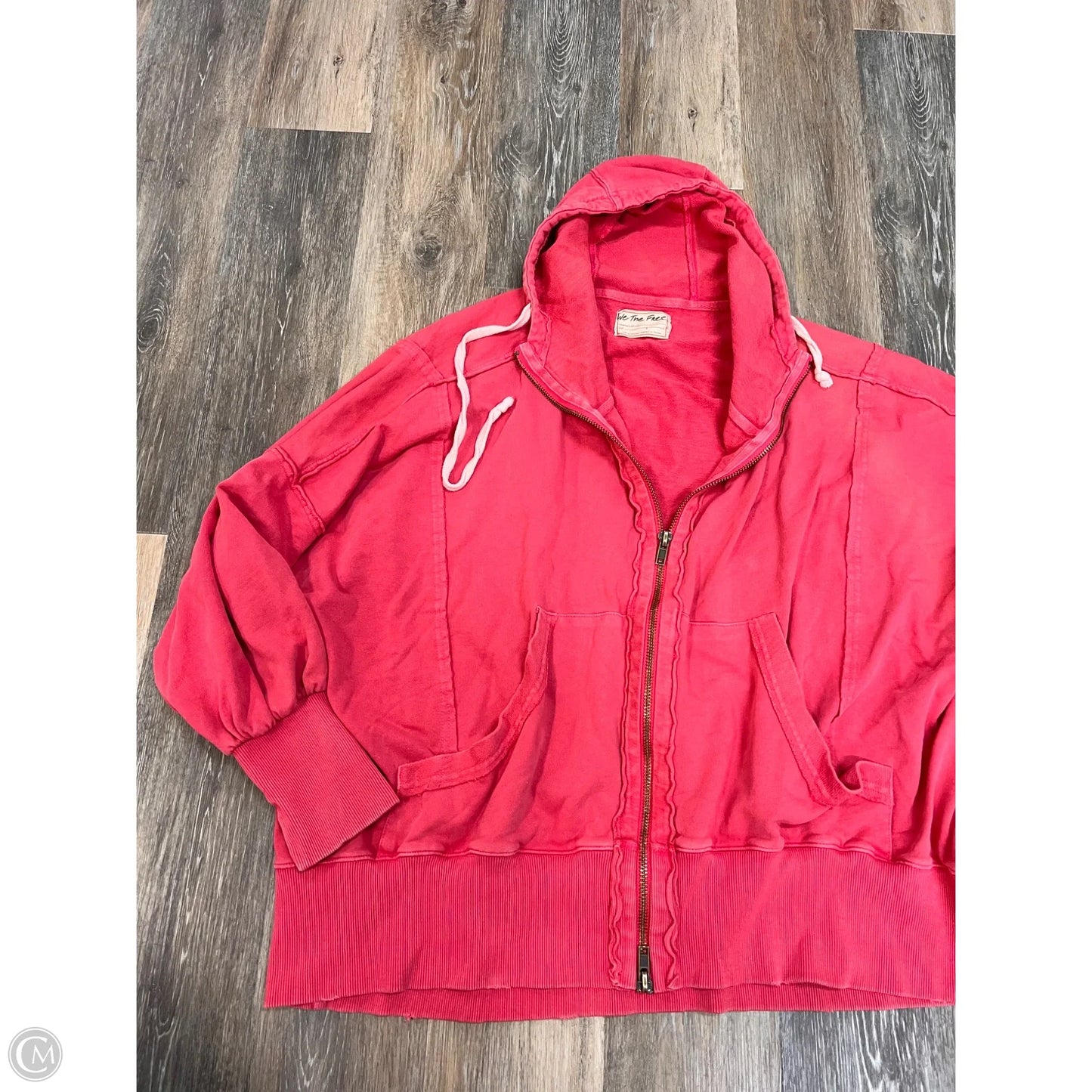 Athletic Sweatshirt Hoodie By We The Free In Red, Size: L