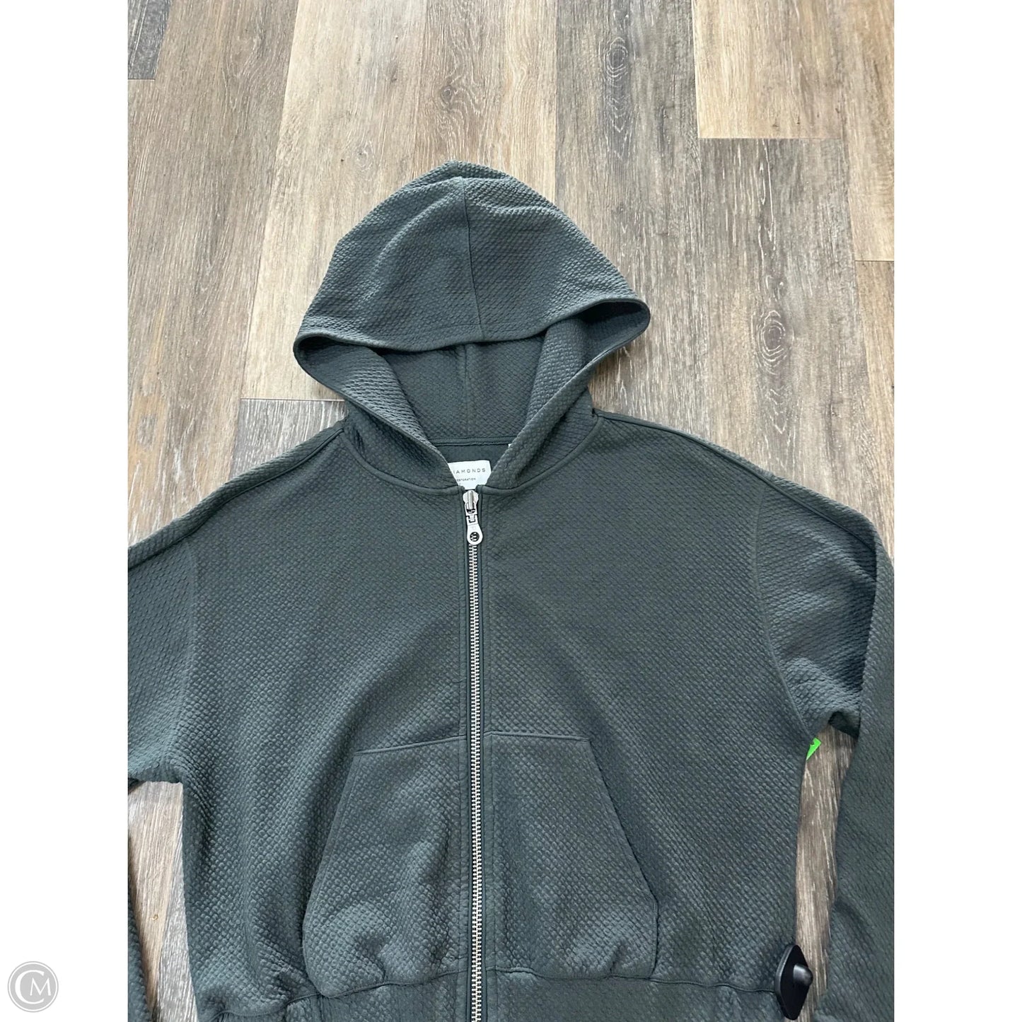 Athletic Sweatshirt Hoodie By 7 Diamonds In Grey, Size: M
