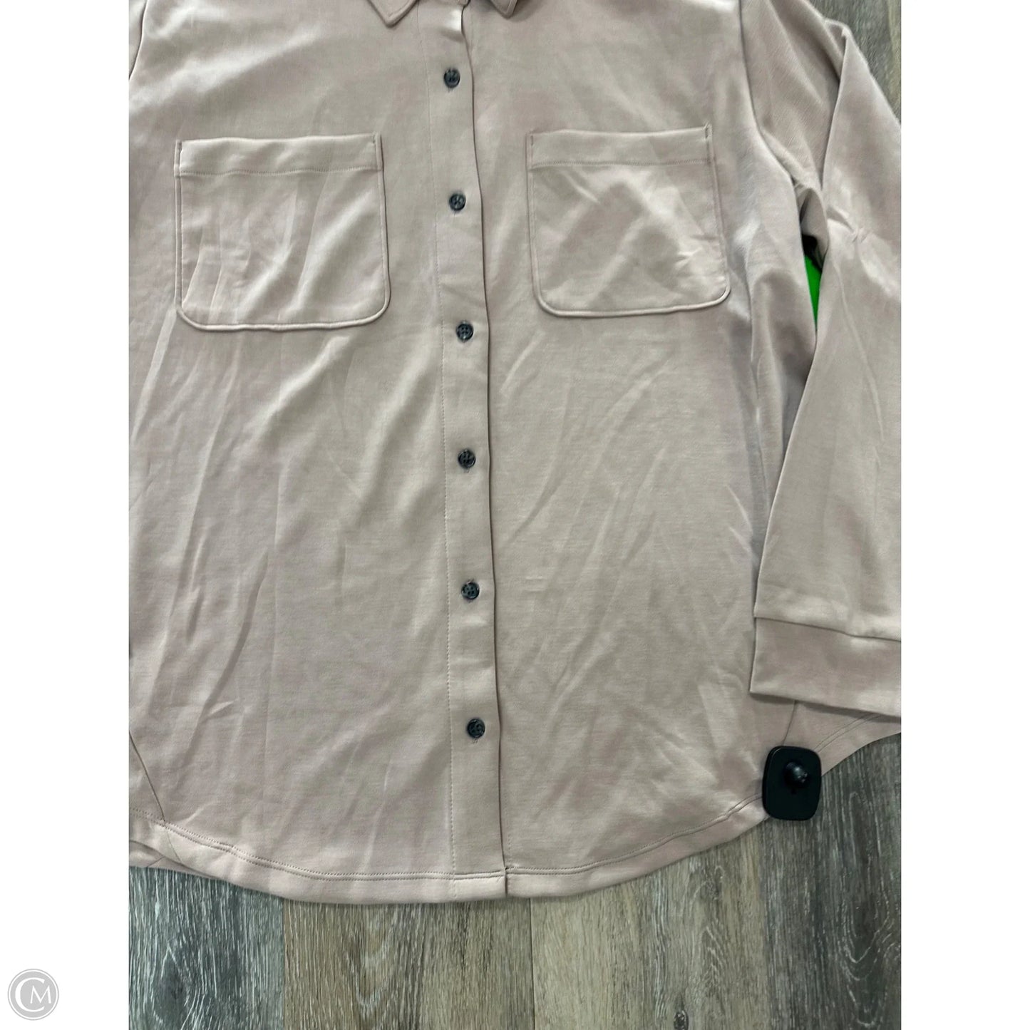 Blouse Long Sleeve By 7 Diamonds In Taupe, Size: L