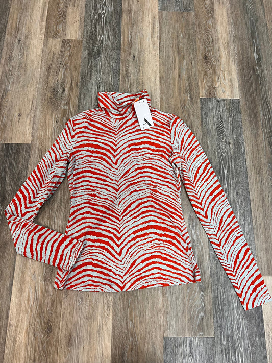 Top Long Sleeve Designer By Proenza Shoulder White Label In Zebra Print, Size: M