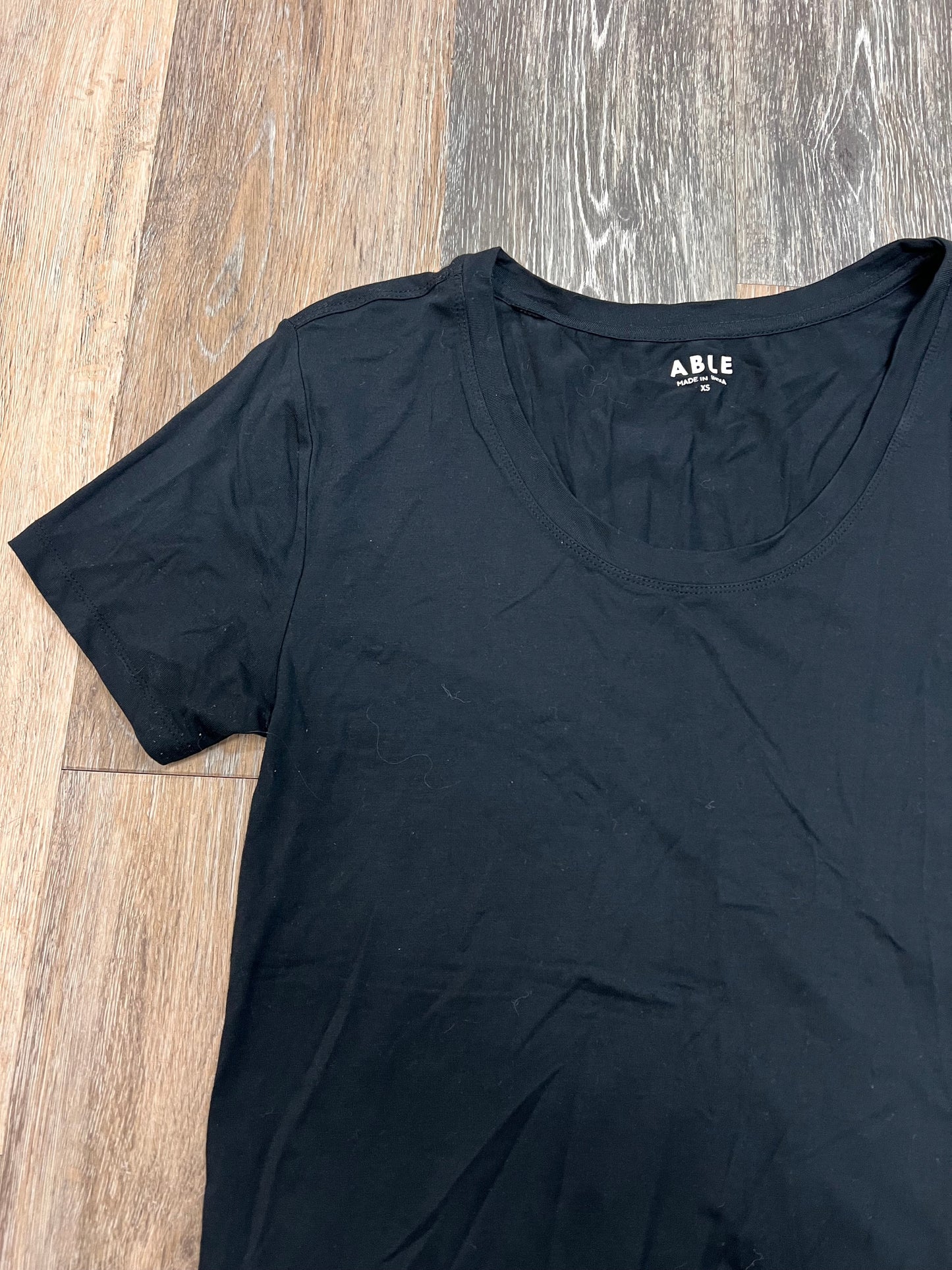 Top Short Sleeve By Able In Black, Size: Xs