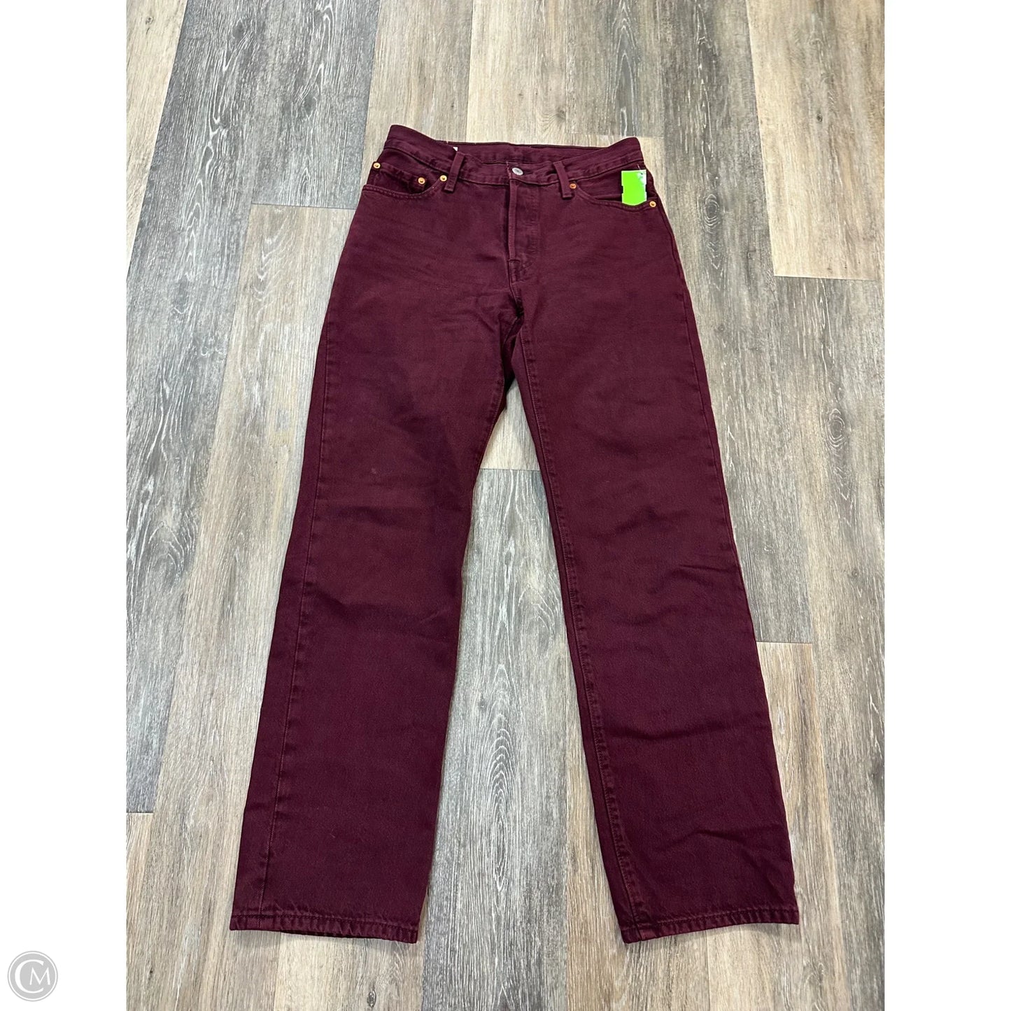 Jeans Straight By Levis In Maroon, Size: 4