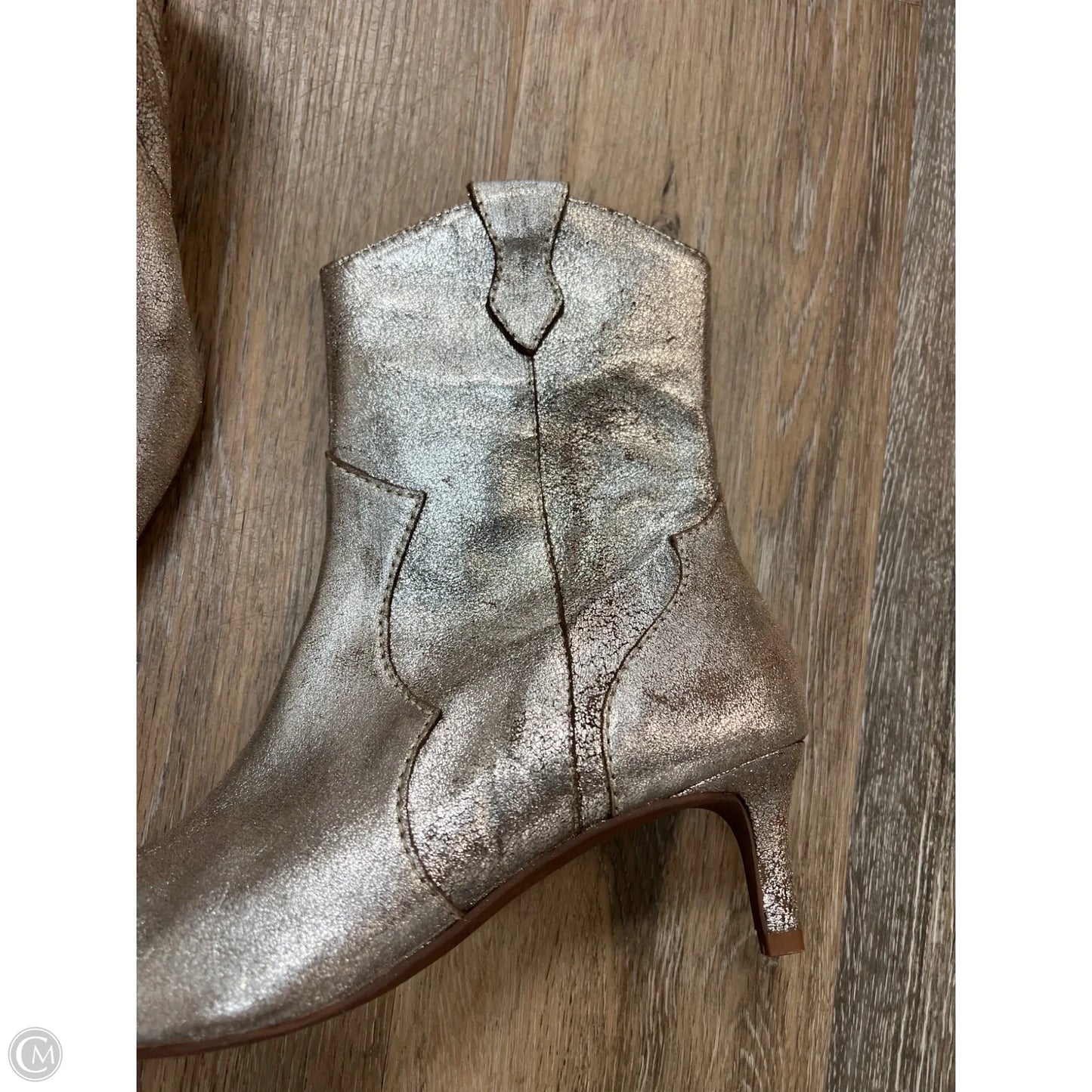 Boots Ankle Heels By Seychelles In Silver, Size: 9.5