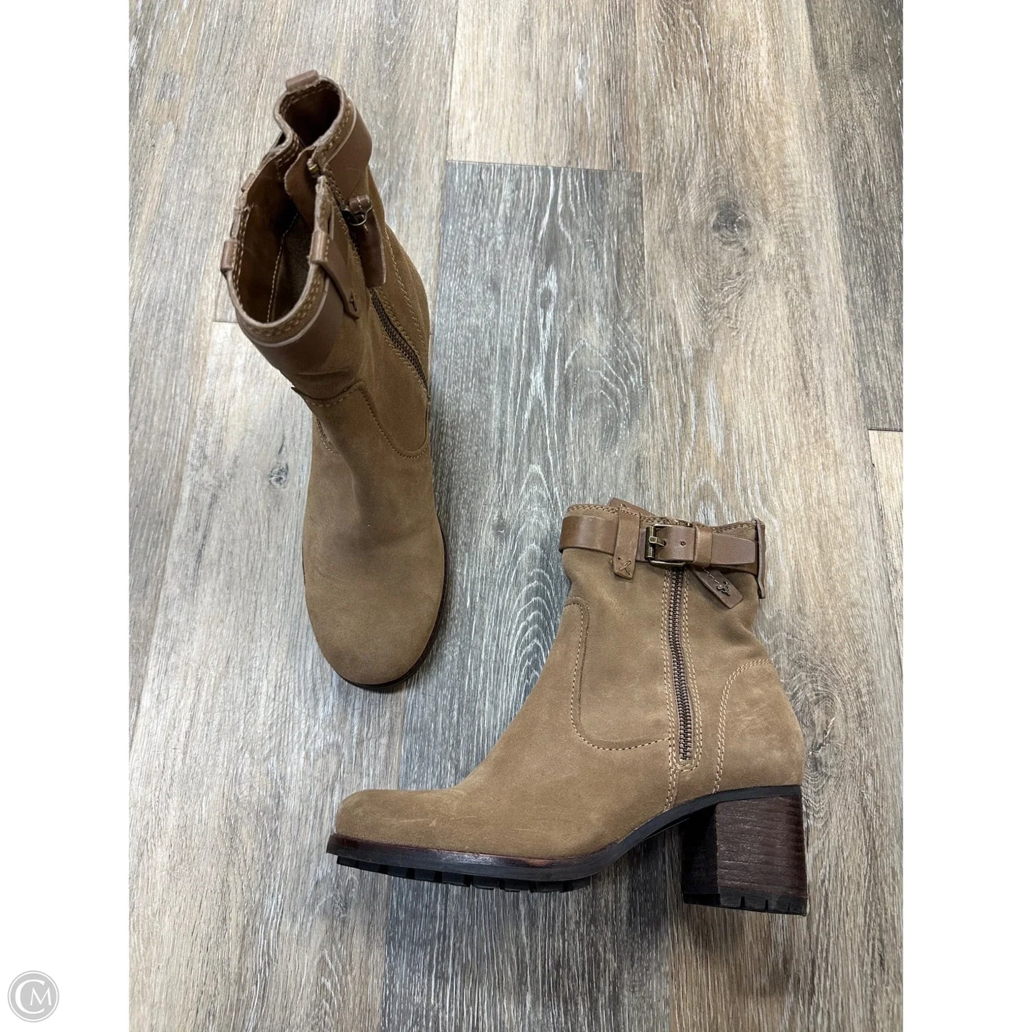 Boots Ankle Heels By HS Trask In Brown, Size: 7.5