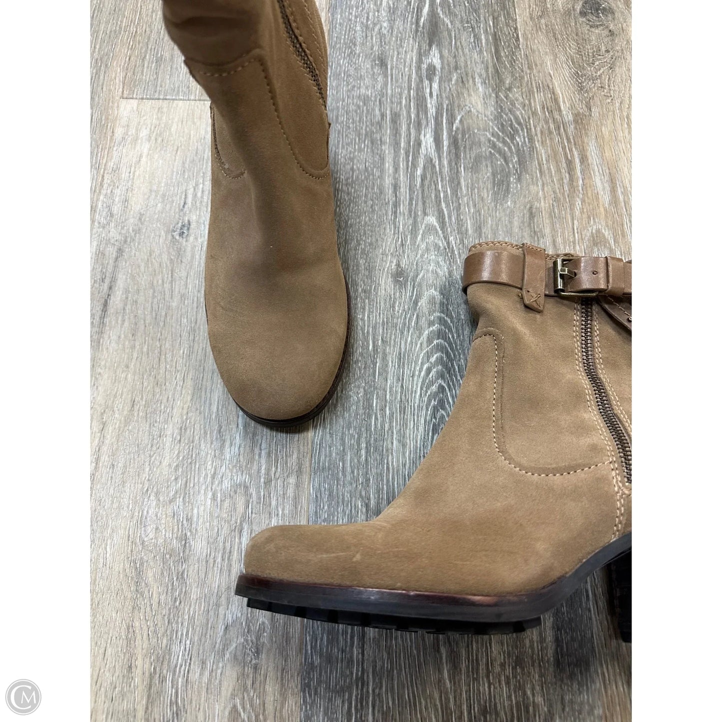 Boots Ankle Heels By HS Trask In Brown, Size: 7.5