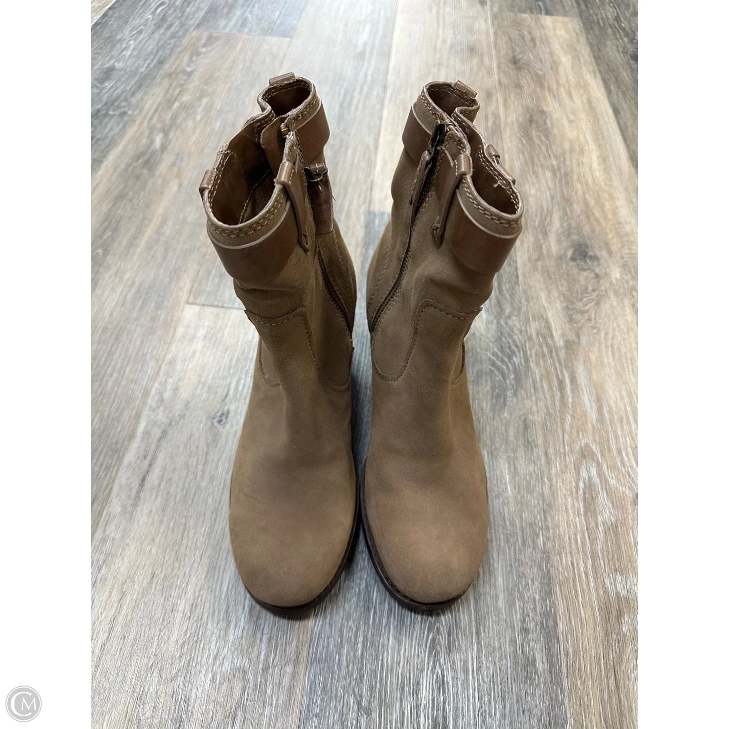 Boots Ankle Heels By HS Trask In Brown, Size: 7.5