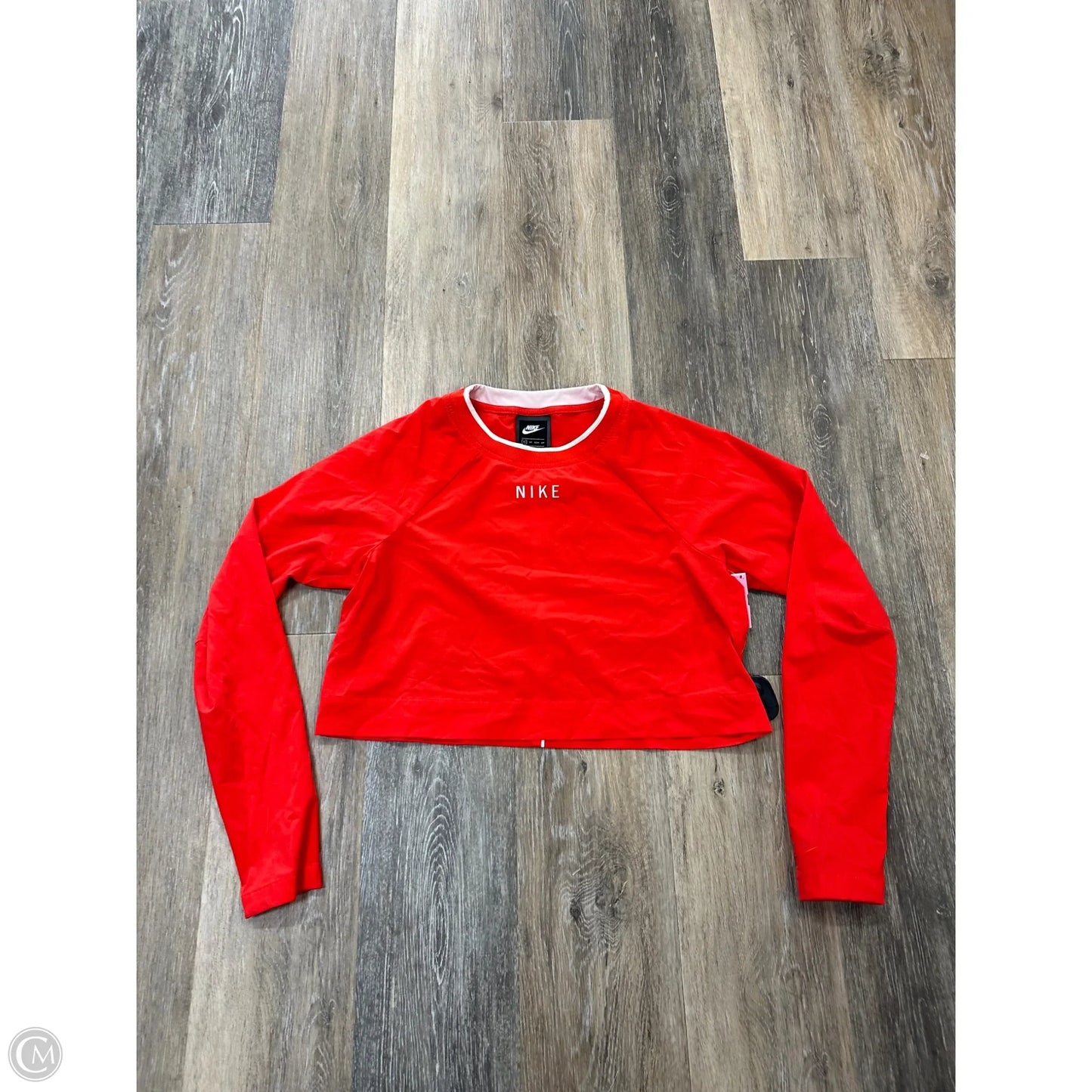 Athletic Top Long Sleeve Crewneck By Nike Apparel In Red, Size: Xs