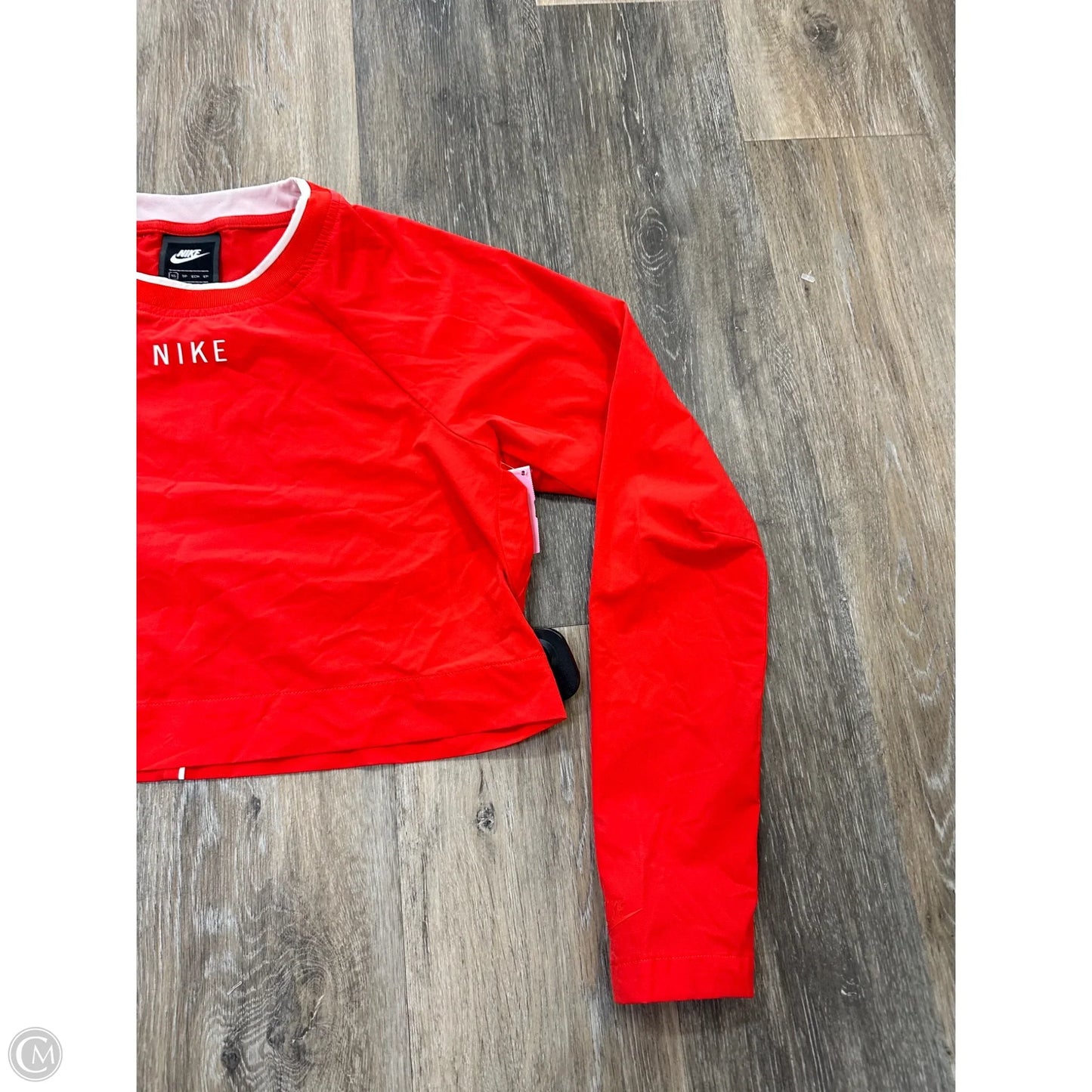 Athletic Top Long Sleeve Crewneck By Nike Apparel In Red, Size: Xs
