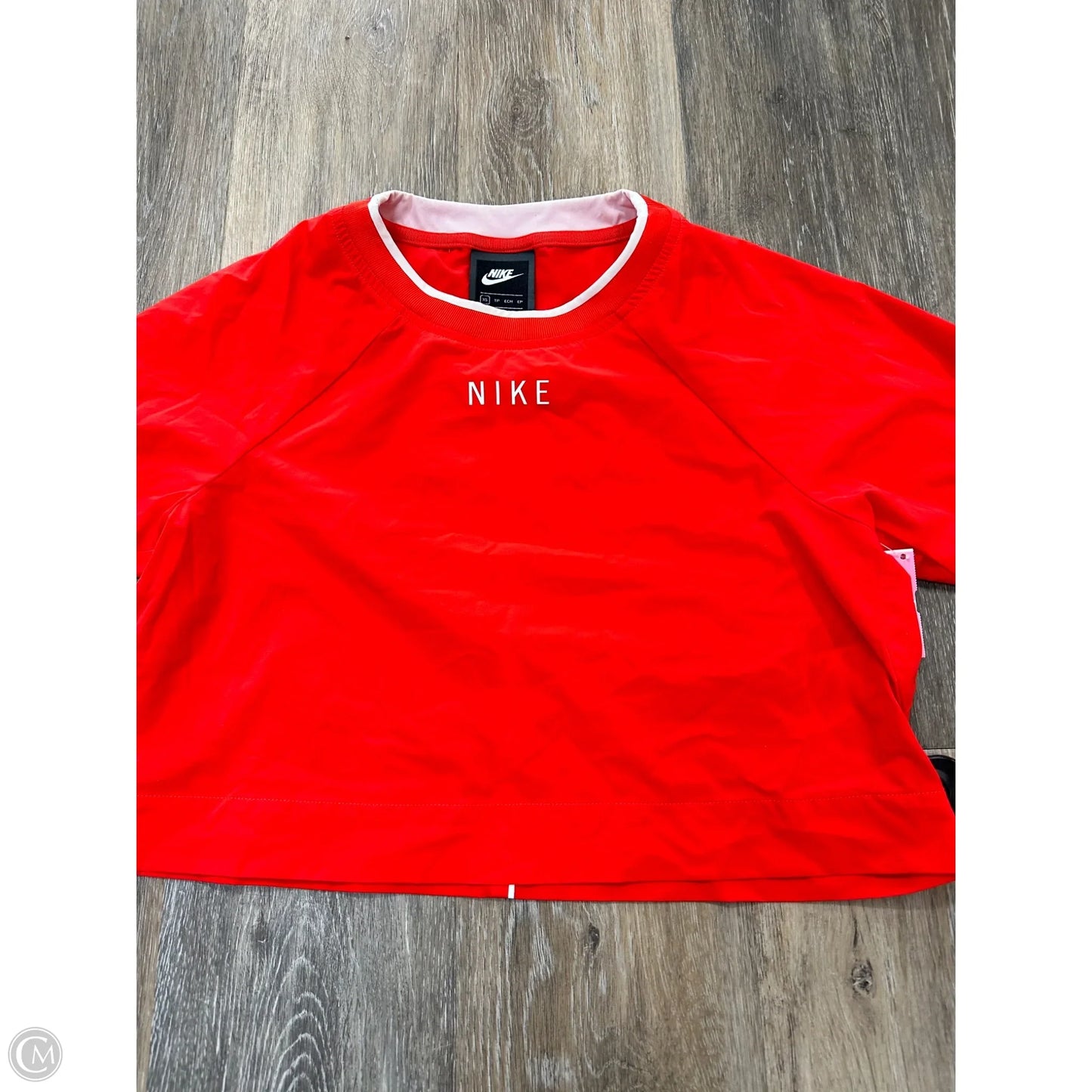 Athletic Top Long Sleeve Crewneck By Nike Apparel In Red, Size: Xs
