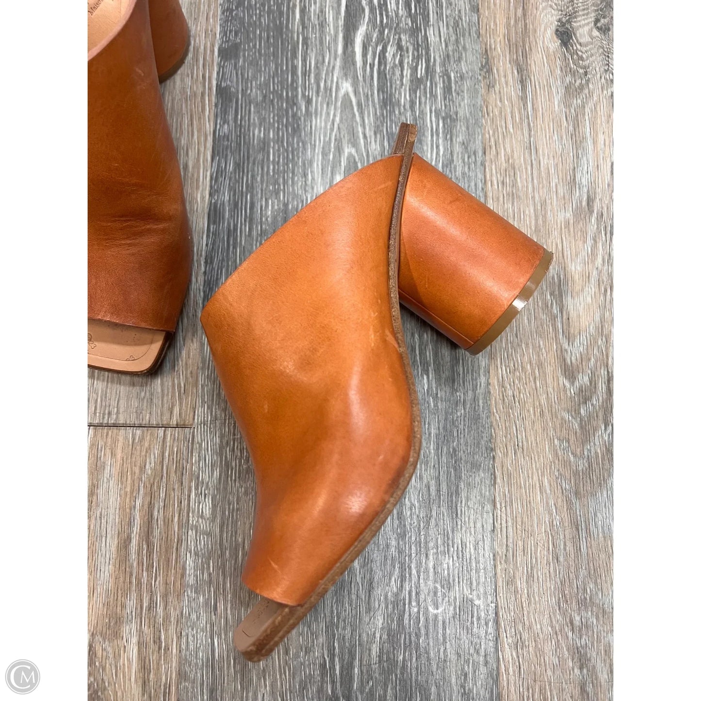Sandals Heels Block By MM6 Maison Margiela In Tan, Size: 8/38
