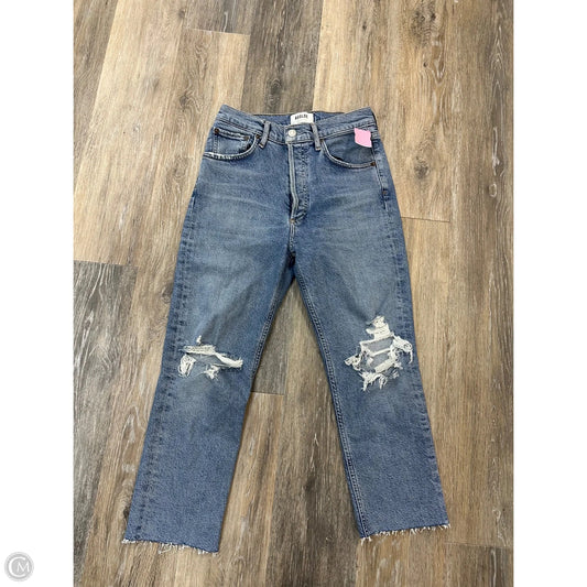 Jeans Skinny By Agolde In Blue Denim, Size: 1/25