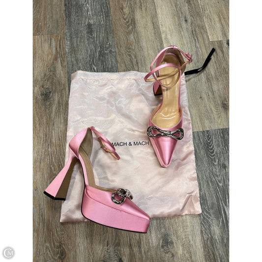 Shoes Designer Heels Platform By Mach & Mach In Pink, Size: 8.5/38.5