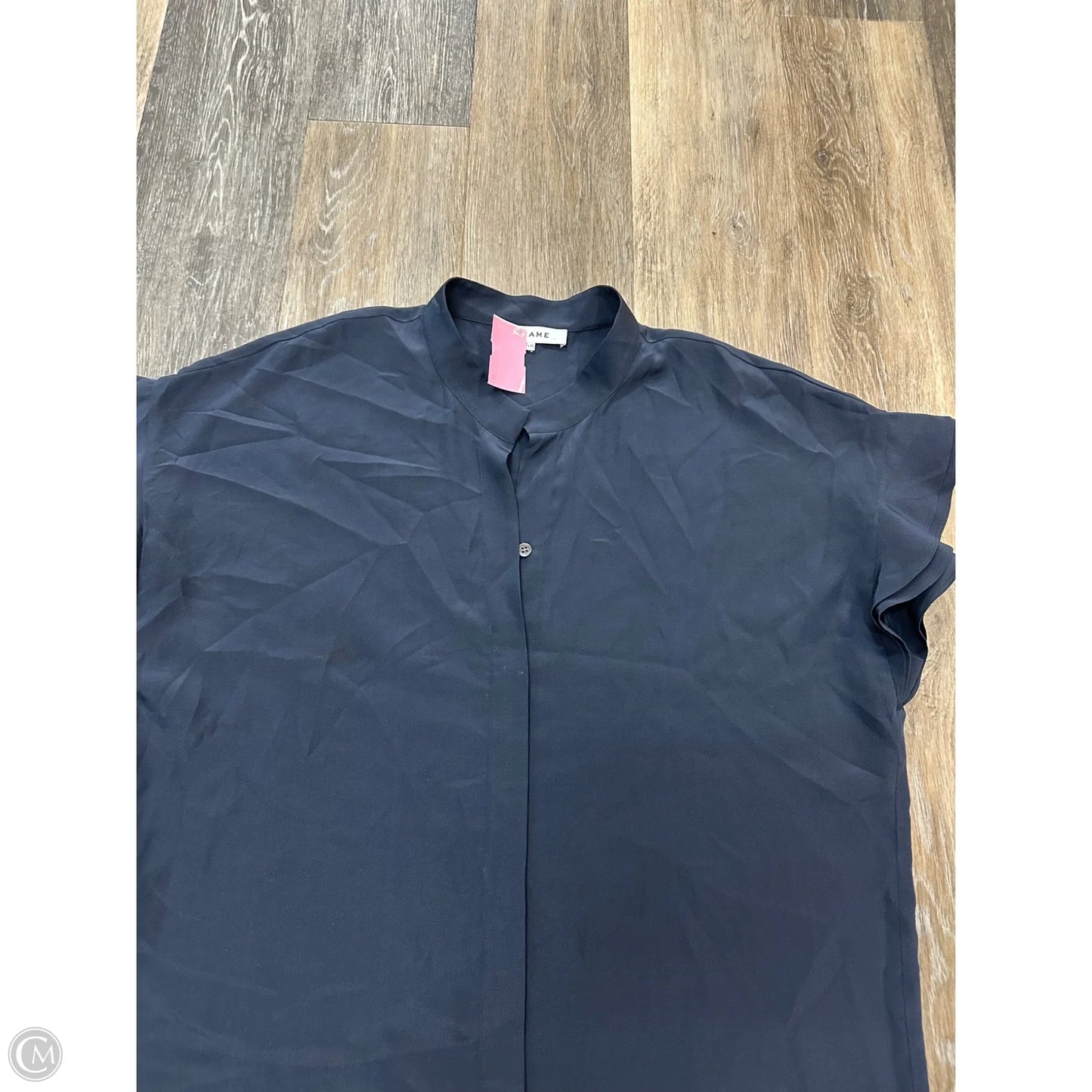 Blouse Designer By Frame In Navy, Size: L