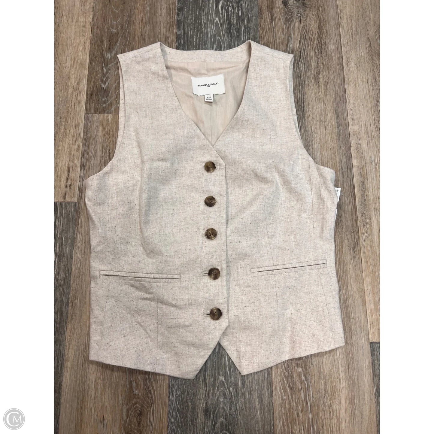 Vest Other By Banana Republic In Cream, Size: Xs