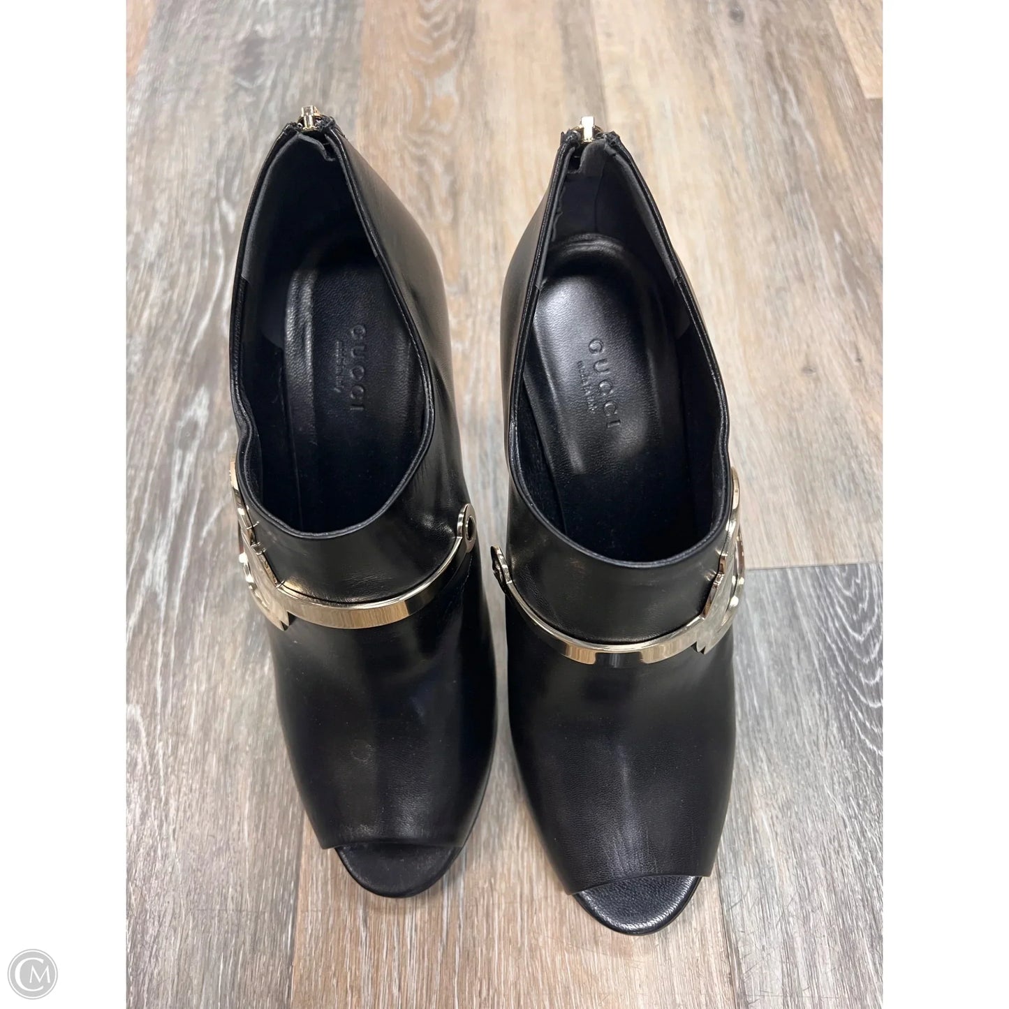 Shoes Luxury Designer By Gucci In Black, Size: 9/39