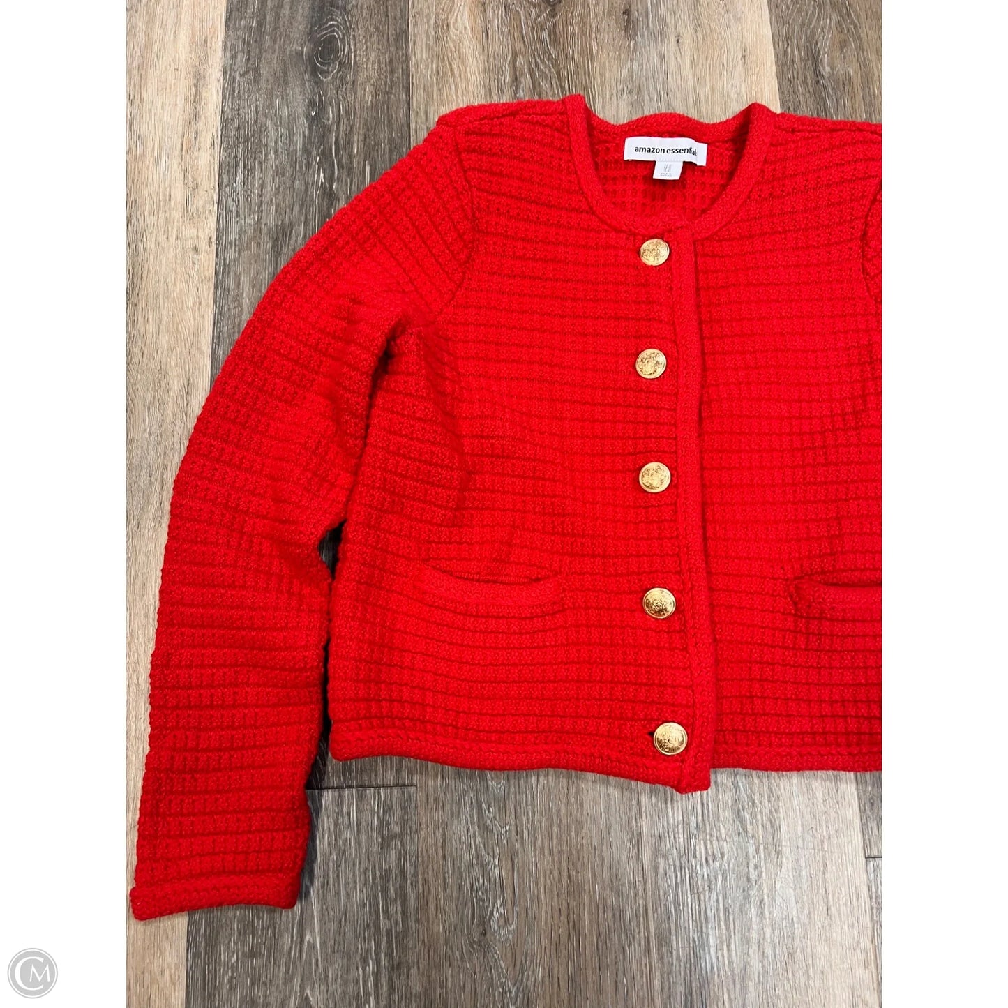 Sweater Cardigan By Amazon Essentials In Red, Size: M