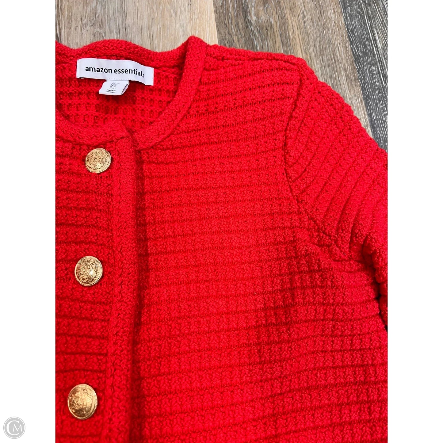 Sweater Cardigan By Amazon Essentials In Red, Size: M
