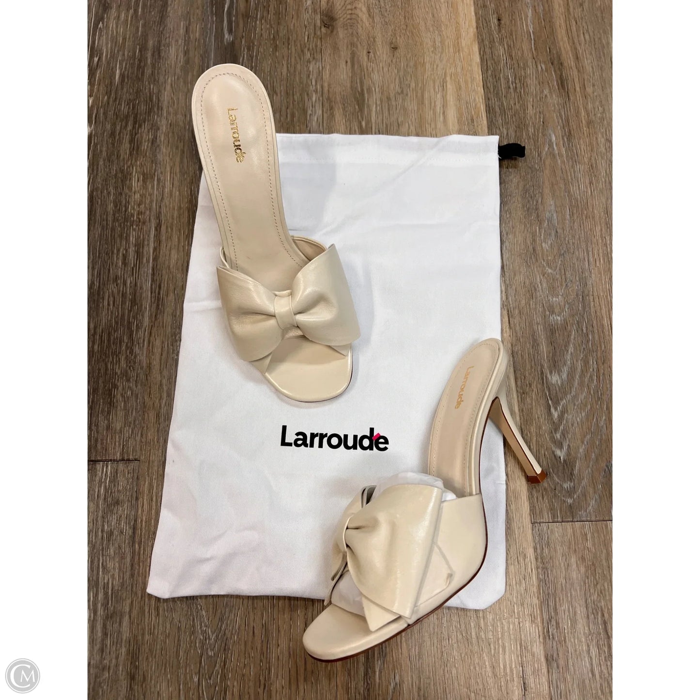 Sandals Heels Stiletto By Larroude In Cream, Size: 10