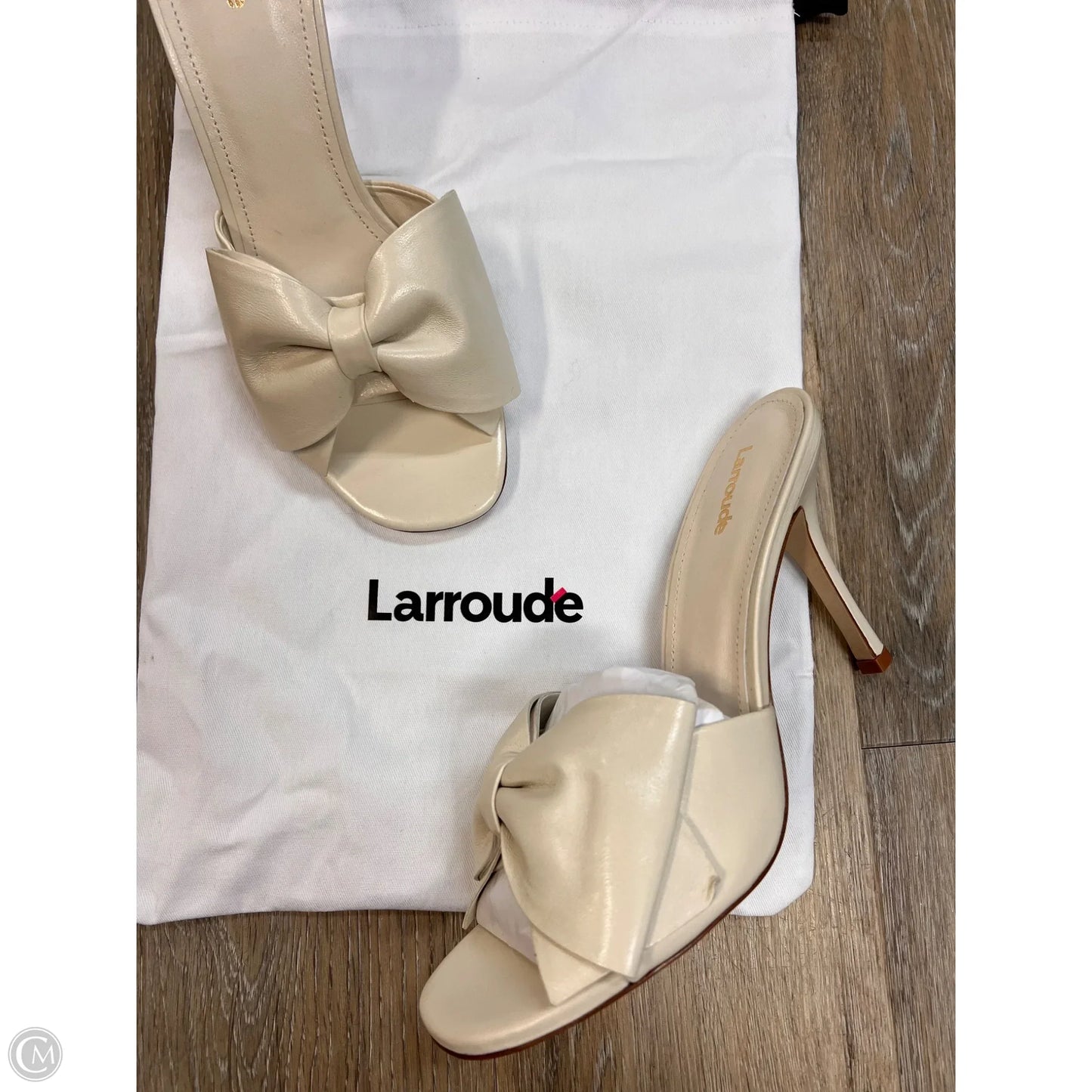 Sandals Heels Stiletto By Larroude In Cream, Size: 10